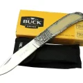  Buck Knives BK-009WY Kamp Çakı 23 cm - Sedef &amp;amp; Metal Saplı, Kılıflı, Kutulu