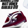 BUĞZ Buharlı Kablolu Ütü 2200 Watt Kireçlenme Önleyici Şok Buharlı