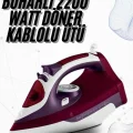 BUĞZ Buharlı Kablolu Ütü 2200 Watt Kireçlenme Önleyici Şok Buharlı