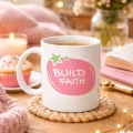 BUĞZ Build Faith UMUDUNU İNŞA ET Yazılı Porselen Kupa MODEL 151 – Motivasyon Temalı, Kahve & Çay Kupası – Hediye Seçeneği