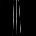 BUĞZ Burgulu Kuşbaşı Şişi - Metal - Kalın Kare - 50 cm