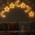 BUĞZ Büyük Ay Yıldız Ramazan Led Işık Dekoratif Işıklı Süs