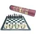 BUĞZ Büyük boy çantalı rulo satranç seti 45x45cm muhafazalı taş ve tahta ile - Hobi & Eğlence