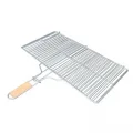 BUĞZ Büyük Boy Mangal Izgarası - 50x30 cm - Ahşap Saplı