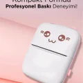 BUĞZ C9 Pembe Mini Yazıcı Taşınabilir Termal Yazıcı Kablosuz Bağlantı AP Kontrol Cep Yazıcısı
