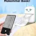 BUĞZ C9 Pembe Mini Yazıcı Taşınabilir Termal Yazıcı Kablosuz Bağlantı AP Kontrol Cep Yazıcısı ( BUĞZ )