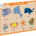  CAAHS-3212 CA GAMES AHŞAP DENİZ HAYVANLARI BUL-TAK