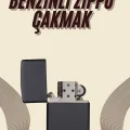 BUĞZ Çakmak Parlak Siyah Benzinli Çakmak Cep Boy Doldurulabilir