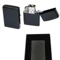 Çakmak Parlak Siyah Zippo Benzinli Çakmak Cep Boy Doldurulabilir