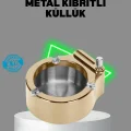BUĞZ Çakmaklı Küllük Paslanmaz Metal Dayanıklı Tasarım