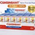 BUĞZ Cansinbant Bez Yarabandı 10 lu 30 Paket 1,9 x 7,2 cm Fabric First Aid Plaster