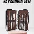 BUĞZ Çantalı 7 Parça Manikür Pedikür Seti Tırnak Makası Cımbız Törpü