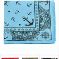 BUĞZ Çapa Desenli Keten Bandana 50*50