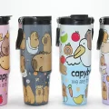 BUĞZ Capybara Desenli Isı Muhafazalı Pipetli Dev Çelik Termos (Tumbler)