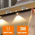 BUĞZ CATA CT 2464S  3W Şarjlı Led Sensörlü Dolap İçi Lamba 3 Renk Mod Siyah Kasa