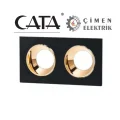 BUĞZ CATA CT 5056 Jaguar Siyah Bakır İkili Spot Kasası
