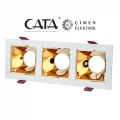 BUĞZ CATA CT 5088 3 Lü Beyaz Rose Spot Kasası