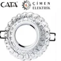  CATA CT 6594 Sümbül Cam Spot Kasası Led Çerçeveli Günışığı - Priz ve Anahtar İçin Uyumlu Çerçeve