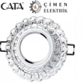  CATA CT 6594 Sümbül Cam Spot Kasası Led Çerçeveli Günışığı - Priz ve Anahtar İçin Uyumlu Çerçeve