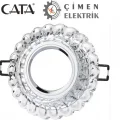 BUĞZ CATA CT 6594 Sümbül Cam Spot Kasası Led Çerçeveli Günışığı - Priz ve Anahtar İçin Uyumlu Çerçeve