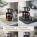 BUĞZ Çay Matı Çay Makinesi % 100 Mikrofiber Altlığı Su Emici Tezgah Koruyucu Kurulama Matı