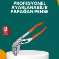 BUĞZ Çelik Alaşımlı Ayarlı Papağan Pense Yalıtımlı Sap