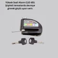 BUĞZ Çelik Gövdeli Alarm Disk Kilidi Motosiklet ve Bisiklet İçin Güvenlik - Lisinya