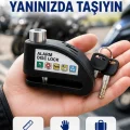 BUĞZ Çelik Gövdeli Alarm Disk Kilidi Motosiklet ve Bisiklet İçin Güvenlik Yeni Nesil