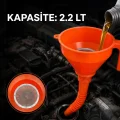 BUĞZ Çelik Süzgeçli Huni - Spiralli ve Sabit Borulu - 2.2 Litre Kapasite