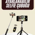 BUĞZ Cep Telefonu Tripod Standı Manyetik Selfie Sopa Bluetooth Uzaktan Kumandalı - BUĞZ