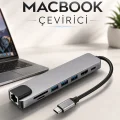 BUĞZ Çevirici Dönüştürücü Adaptör Macbook 3 In 1 Type-C To Hdmı USB 3.0