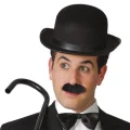 BUĞZ Charlie Chaplin Stil Yetişkin Şapkası – Siyah Melon Parti Şapkası