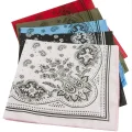 BUĞZ Çiçek Desenli Keten Bandana 50*50