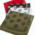 BUĞZ Çiçek Desenli Keten Bandana 50*50