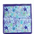 BUĞZ Çiçek Desenli Mor Renkli Zr Şifon Fular 50*50 cm