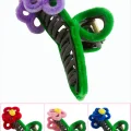 BUĞZ Çiçek Tüylü Mandal Toka 11 cm