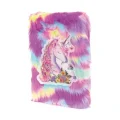 BUĞZ Çiçekli Unicorn Tasarımlı Peluş Hatıra Defteri