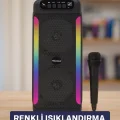 BUĞZ Çift 4 inç Hoparlörlü RGB Işıklı Bluetooth Ses Sistemi