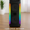 BUĞZ Çift 4 inç Hoparlörlü RGB Işıklı Bluetooth Ses Sistemi