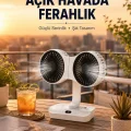 BUĞZ Çift Başlıklı Masa ve Duvara Monte Edilebilir Vantilatör