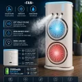 BUĞZ Çift Başlıklı Sprey Fan Nemlendirici Ve Renkli Led Işıklı Beyaz