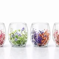 BUĞZ Çift Camlı Çiçekli Bardak Alk4471