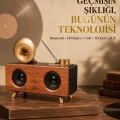 BUĞZ Çift Hoparlörlü Retro Bluetooth Speaker 1800mAh Bataryalı AUX USB SD Kartlı