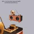 BUĞZ Çift Hoparlörlü Retro Bluetooth Speaker 1800mAh Bataryalı AUX USB SD Kartlı - BUĞZ