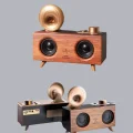 BUĞZ Çift Hoparlörlü Retro Bluetooth Speaker 1800mAh Bataryalı AUX USB SD Kartlı - BUĞZ