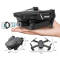 BUĞZ Çift Kameralı Katlanabilir Wi-Fi Drone, 720P HD Görüntü ve LED Işıklı Uzaktan Kumandalı Model