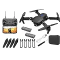 BUĞZ Çift Kameralı Katlanabilir Wi-Fi Drone, 720P HD Görüntü ve LED Işıklı Uzaktan Kumandalı Model
