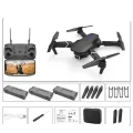 BUĞZ Çift Kameralı Katlanabilir Wi-Fi Drone, 720P HD Görüntü ve LED Işıklı Uzaktan Kumandalı Model