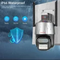 BUĞZ Çift lensli 8X zoom 4MP 4K Ultra HD hareketli gece görüşlü dış mekan WiFi IP kamera 2 yıl garantili