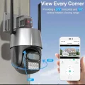 BUĞZ Çift lensli 8X zoom 4MP 4K Ultra HD hareketli gece görüşlü dış mekan WiFi IP kamera 2 yıl garantili
